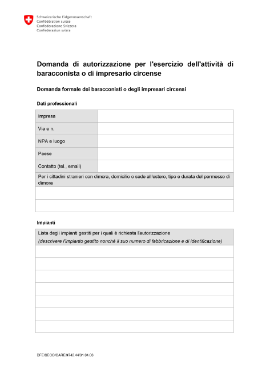 Domanda di autorizzazione per l'esercizio dell'attività di baracconista o di impresario circense in Svizzera-1
